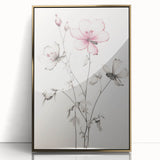 Vintage Botanical Art Print: Elegant Floral Sketch with Soft Details