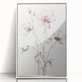 Vintage Botanical Art Print: Elegant Floral Sketch with Soft Details