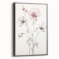 Vintage Botanical Art Print: Elegant Floral Sketch with Soft Details