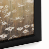 Vintage Botanical Art Print: Soft Daisies in a Golden Field