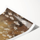 Vintage Botanical Art Print: Soft Daisies in a Golden Field