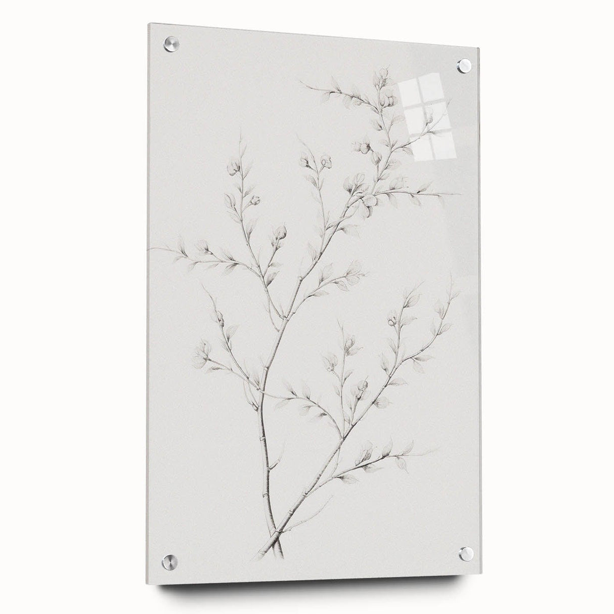 Vintage Botanical Art Print: Elegant Floral Sketch in Neutral Tones