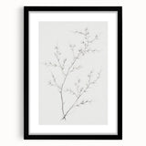 Vintage Botanical Art Print: Elegant Floral Sketch in Neutral Tones