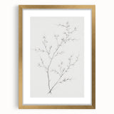 Vintage Botanical Art Print: Elegant Floral Sketch in Neutral Tones