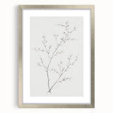 Vintage Botanical Art Print: Elegant Floral Sketch in Neutral Tones