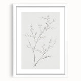 Vintage Botanical Art Print: Elegant Floral Sketch in Neutral Tones
