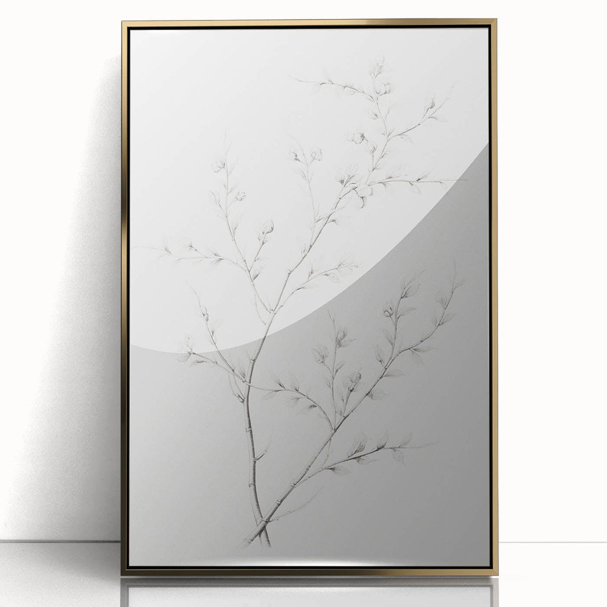 Vintage Botanical Art Print: Elegant Floral Sketch in Neutral Tones