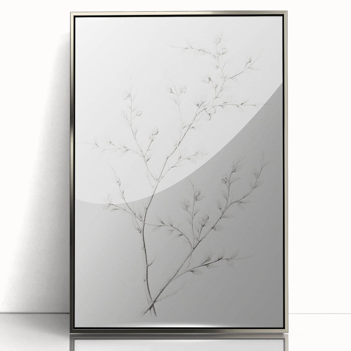 Vintage Botanical Art Print: Elegant Floral Sketch in Neutral Tones