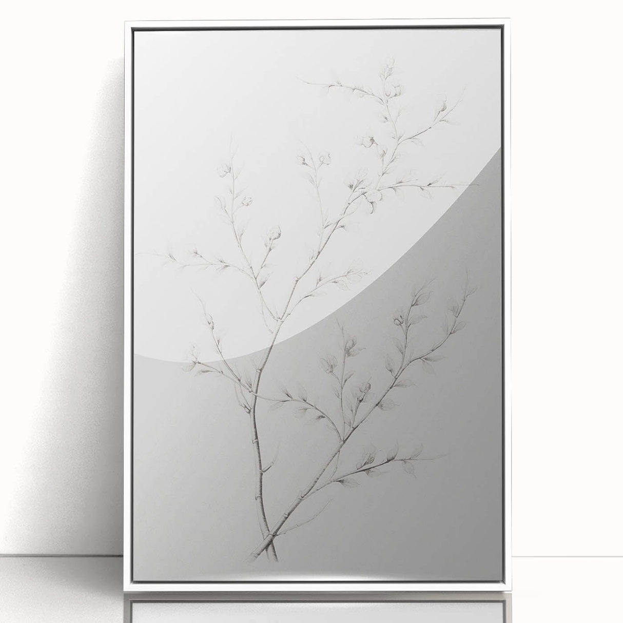 Vintage Botanical Art Print: Elegant Floral Sketch in Neutral Tones