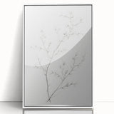 Vintage Botanical Art Print: Elegant Floral Sketch in Neutral Tones