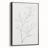 Vintage Botanical Art Print: Elegant Floral Sketch in Neutral Tones