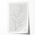 Vintage Botanical Art Print: Elegant Floral Sketch in Neutral Tones