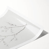 Vintage Botanical Art Print: Elegant Floral Sketch in Neutral Tones