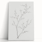 Vintage Botanical Art Print: Elegant Floral Sketch in Neutral Tones