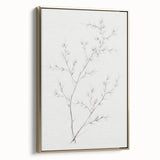 Vintage Botanical Art Print: Elegant Floral Sketch in Neutral Tones