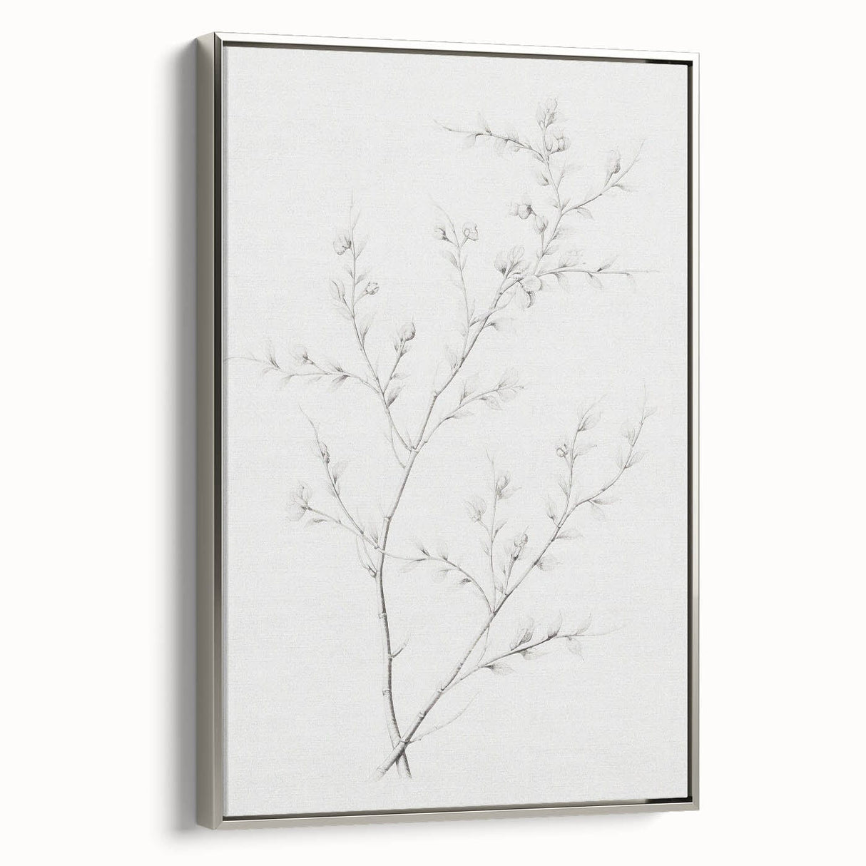 Vintage Botanical Art Print: Elegant Floral Sketch in Neutral Tones