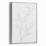 Vintage Botanical Art Print: Elegant Floral Sketch in Neutral Tones