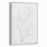 Vintage Botanical Art Print: Elegant Floral Sketch in Neutral Tones