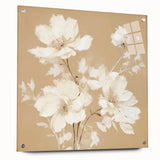 Vintage Botanical Art Print - Elegant White Flowers – Framed