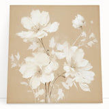 Vintage Botanical Art Print - Elegant White Flowers – Framed