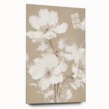 Vintage Botanical Art Print: Soft White Floral Illustration
