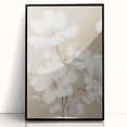 Vintage Botanical Art Print: Soft White Floral Illustration