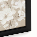 Vintage Botanical Art Print: Soft White Floral Illustration