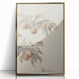 Vintage Botanical Art Print: Peach Branch Illustration in Soft Tones
