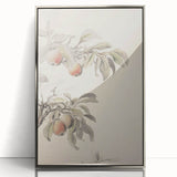 Vintage Botanical Art Print: Peach Branch Illustration in Soft Tones