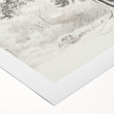 Vintage Botanical Art Print: Detailed Tree Sketch in Graphite Tones