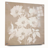 Vintage Botanical Art Print - Soft White Flowers – Framed