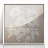 Vintage Botanical Art Print - Soft White Flowers – Framed