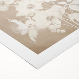 Vintage Botanical Art Print - Soft White Flowers – Framed