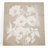 Vintage Botanical Art Print - Soft White Flowers – Framed