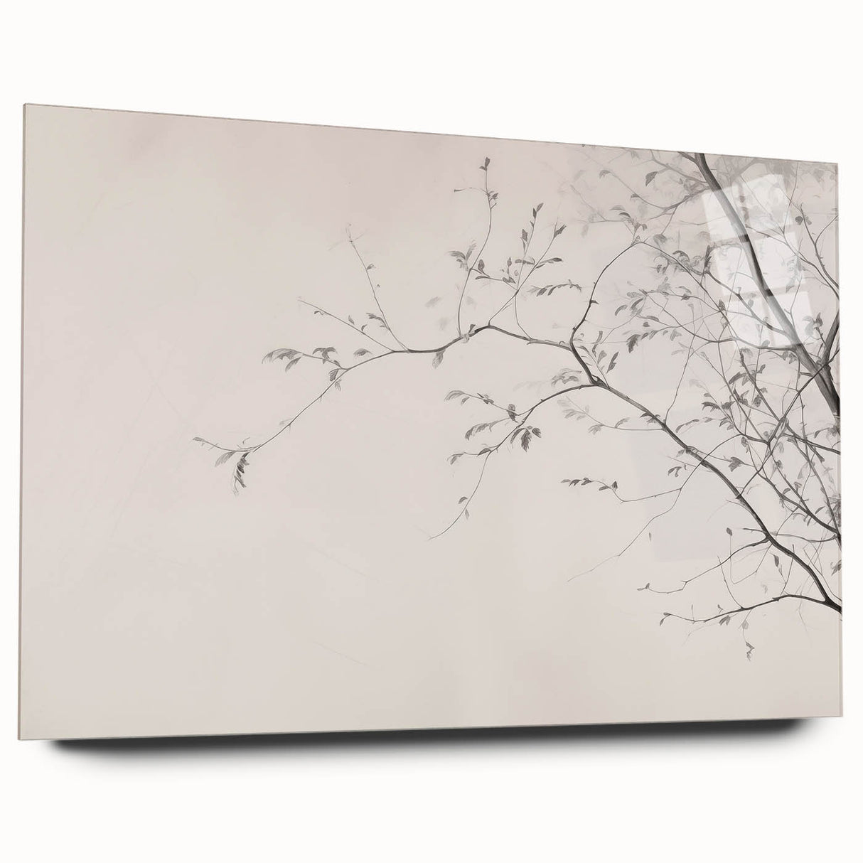 Minimalist Botanical Wall Art – Vintage Monochrome Print
