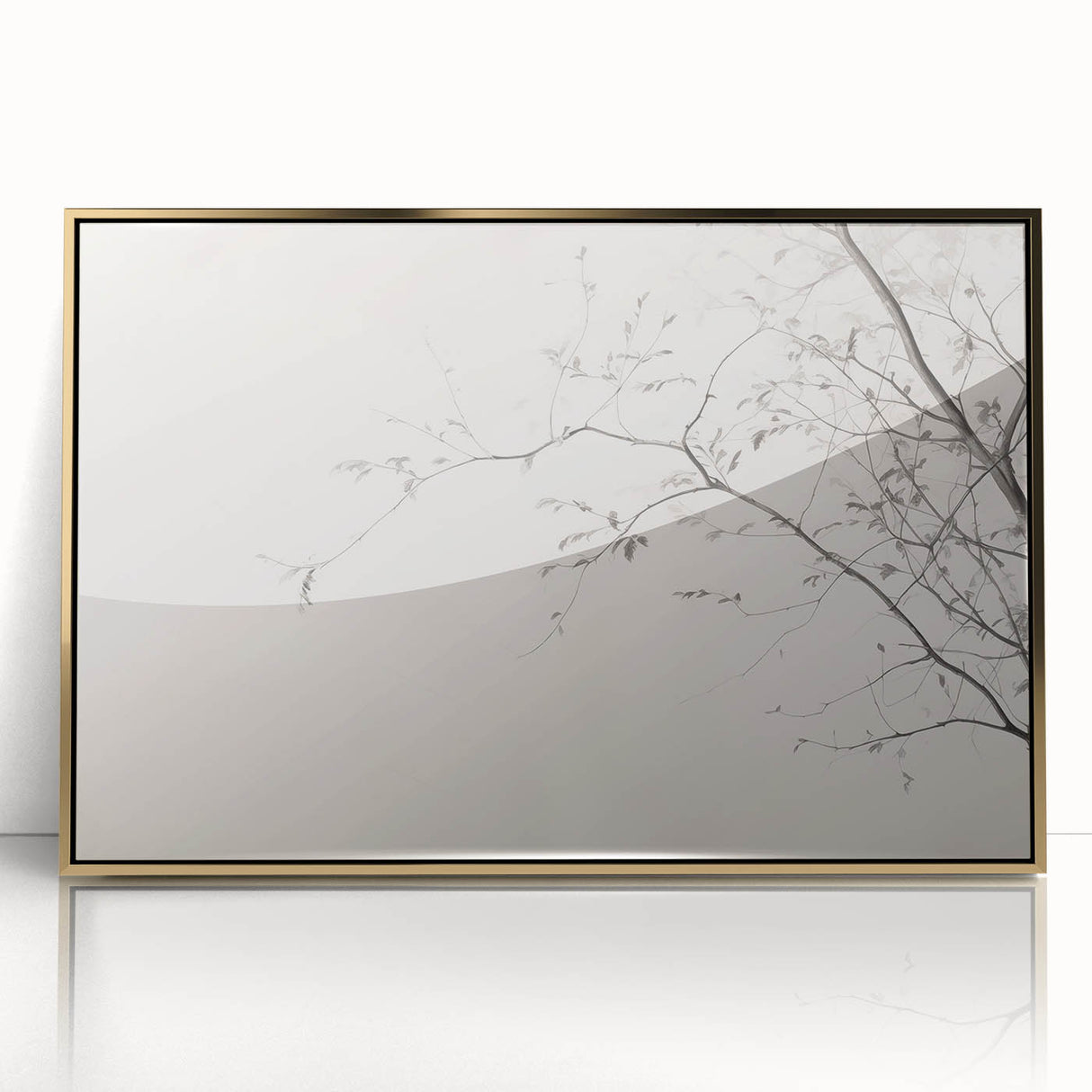 Minimalist Botanical Wall Art – Vintage Monochrome Print