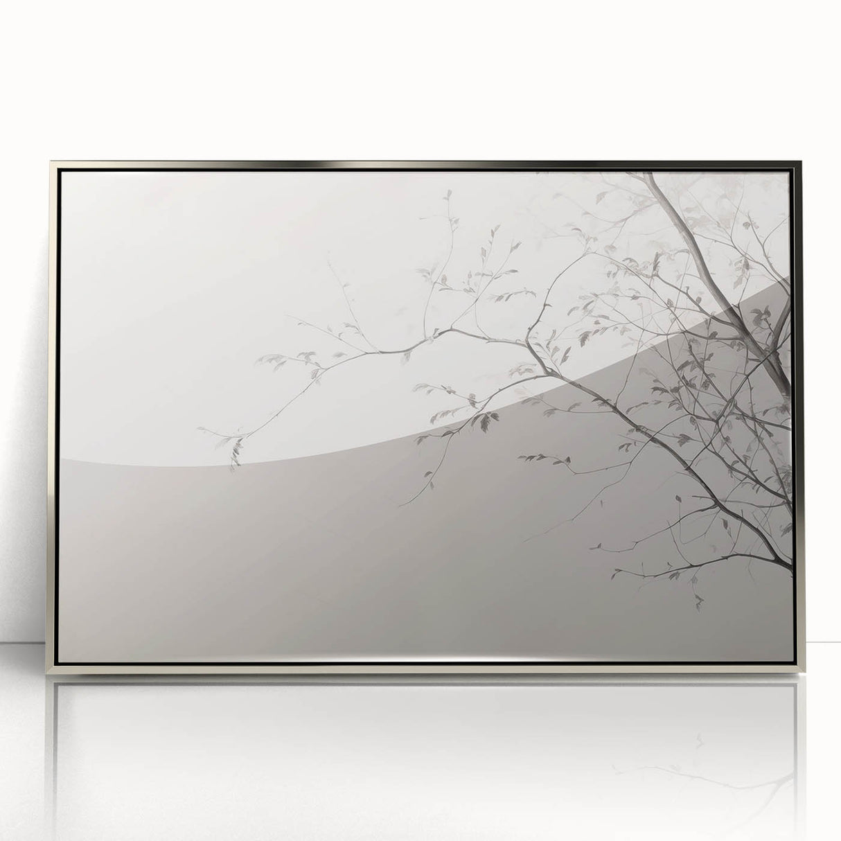 Minimalist Botanical Wall Art – Vintage Monochrome Print