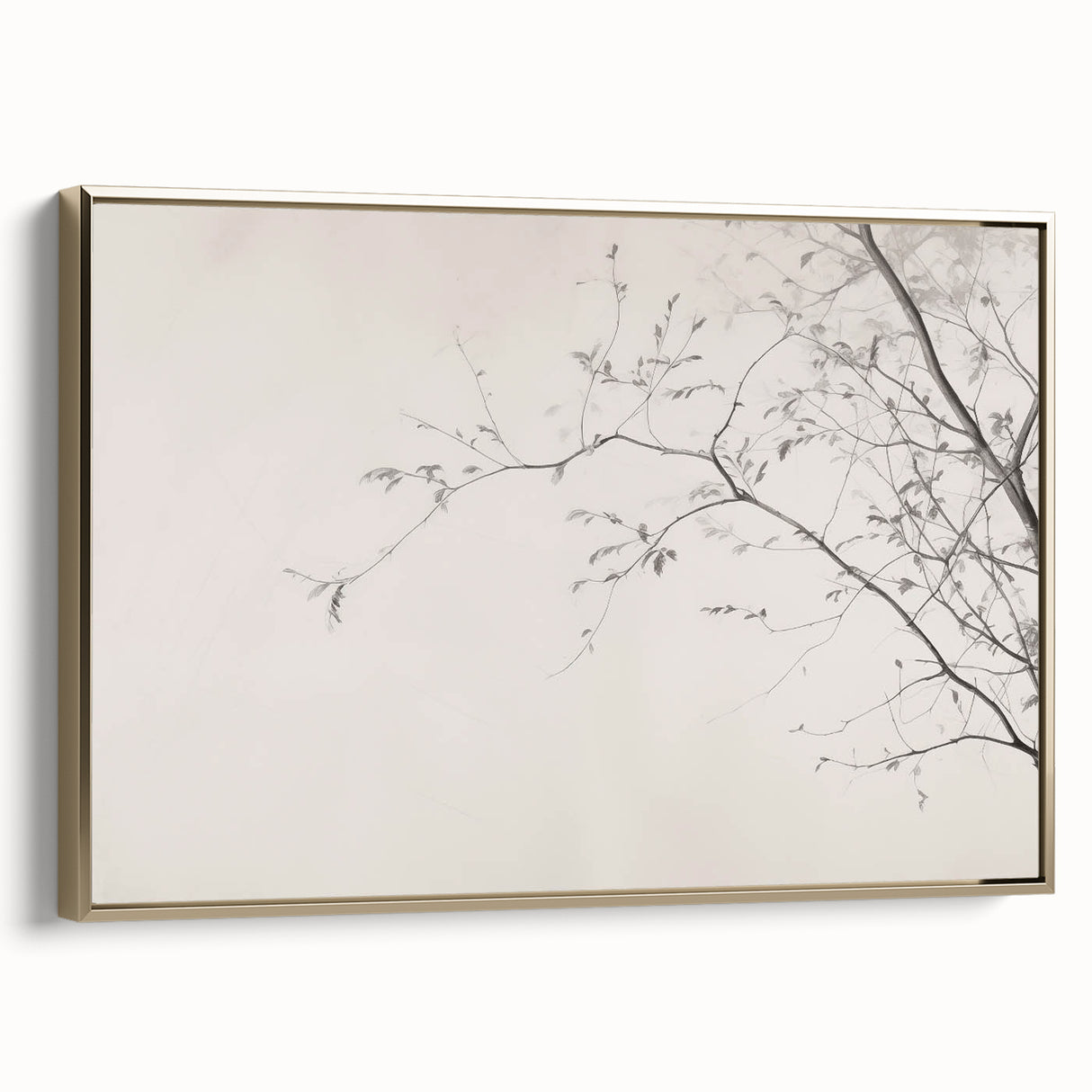 Minimalist Botanical Wall Art – Vintage Monochrome Print