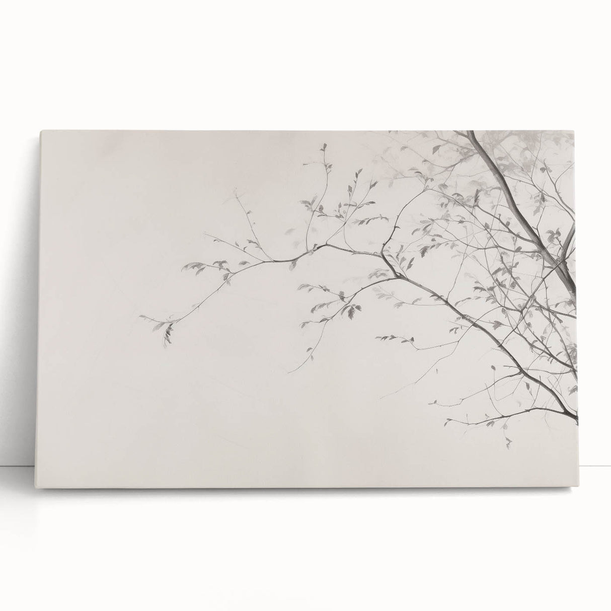 Minimalist Botanical Wall Art – Vintage Monochrome Print