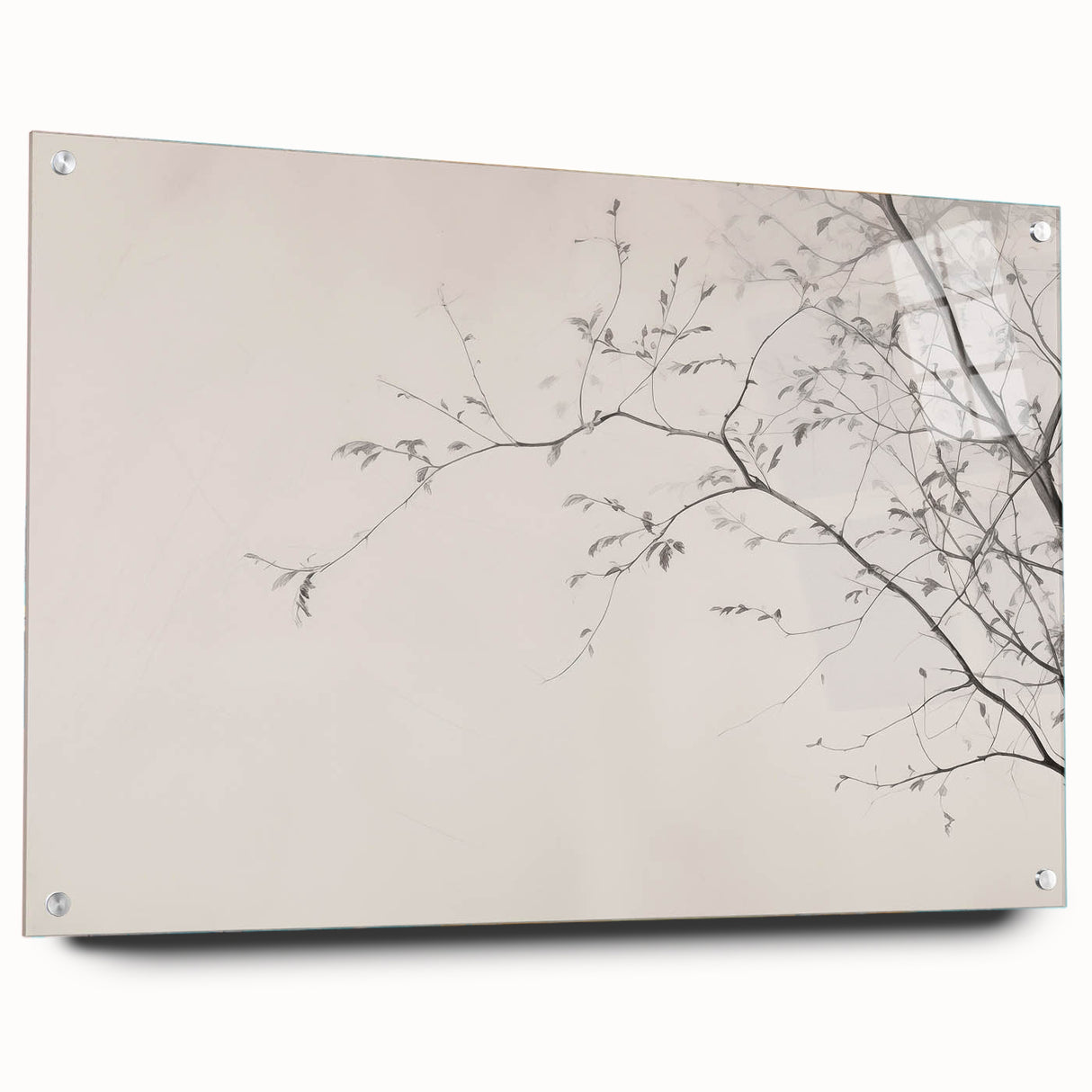 Minimalist Botanical Wall Art – Vintage Monochrome Print