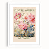 Vintage Botanical Art Prints: Flower Market of Tokyo