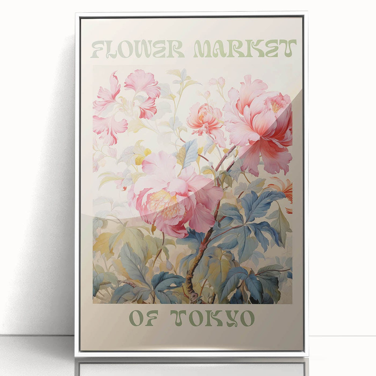 Vintage Botanical Art Prints: Flower Market of Tokyo