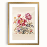 Vintage Botanical Art Prints: Elegant Floral Bouquet
