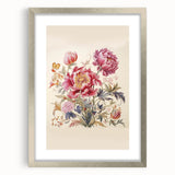 Vintage Botanical Art Prints: Elegant Floral Bouquet