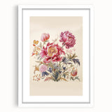 Vintage Botanical Art Prints: Elegant Floral Bouquet