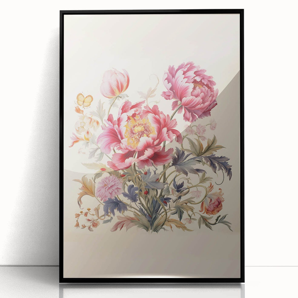 Vintage Botanical Art Prints: Elegant Floral Bouquet