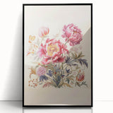 Vintage Botanical Art Prints: Elegant Floral Bouquet