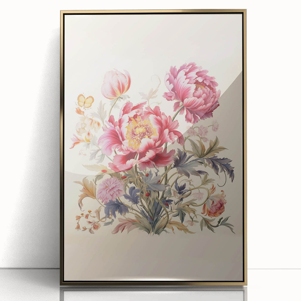 Vintage Botanical Art Prints: Elegant Floral Bouquet