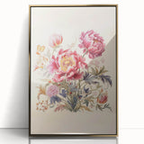Vintage Botanical Art Prints: Elegant Floral Bouquet
