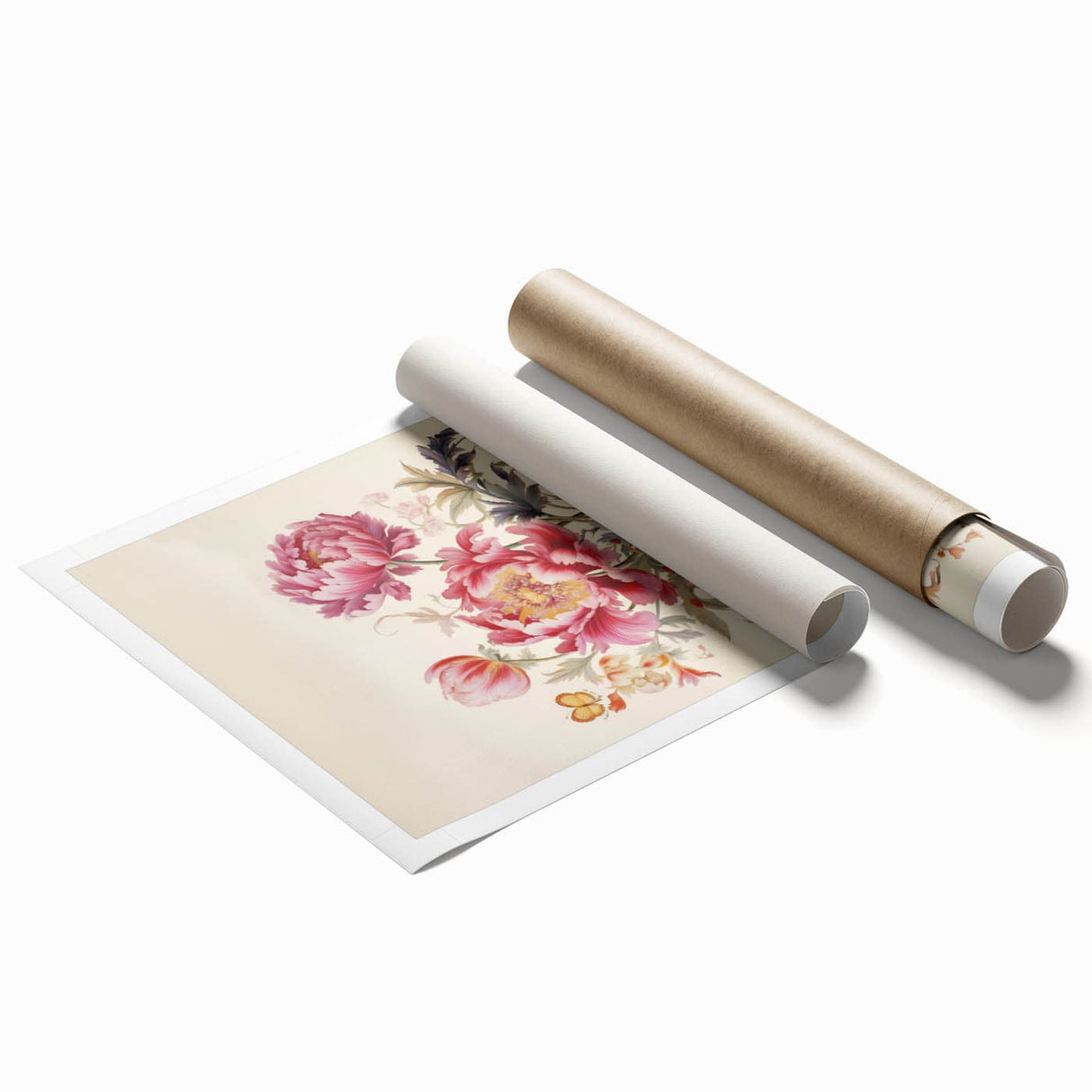 Vintage Botanical Art Prints: Elegant Floral Bouquet